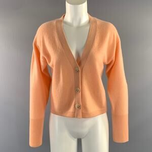 NAADAM Size XS Orange Cashmere Button Up Cardigan Womens